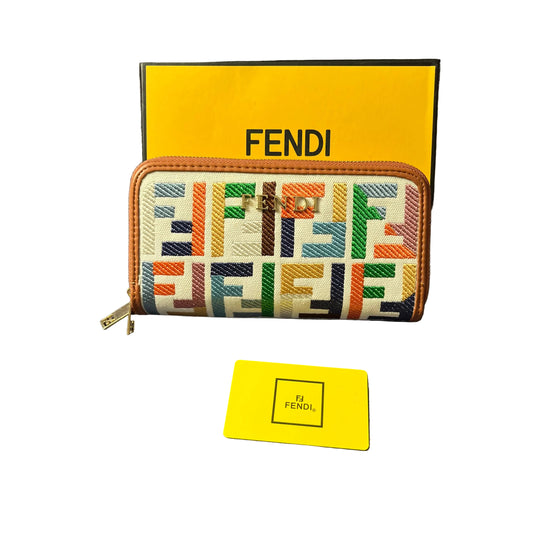 Cartera Fendi Beige multicolorr